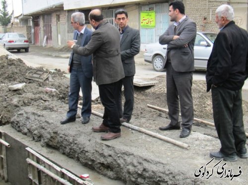 بازدید فرماندار از احداث کانال جمع آوری آبهای سطحی کردکوی