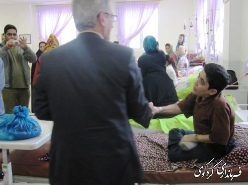 فرماندار کردکوی از بخش تالاسمی و بیماران دیابتی بیمارستان شهر کردکوی بازدید کرد
