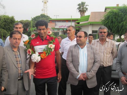 استقبال از نائب قهرمان مسابقات والیبال ساحلی ایتالیا در شهر کردکوی