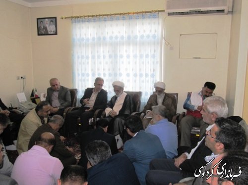 دیدار فرماندار و اعضای شورای اداری شهرستان با امام جمعه کردکوی