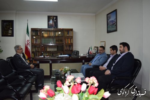 دیدار مسئول سرپرستی بانک مهر استان با فرماندار کردکوی
