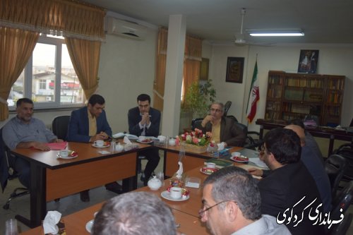 نشست مشترک اعضای هیات اجرایی و هیات نظارت بر انتخابات مرکز حوزه انتخابیه کردکوی