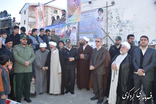 مراسم باشکوه راهپیمایی 22 بهمن در کردکوی برگزار شد