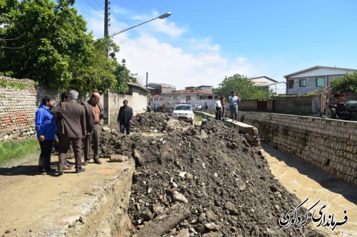 بازدید مدیر کل مدیریت بحران استان از نقاط سیل زده در کردکوی