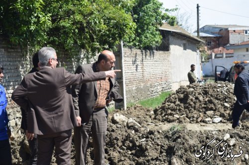 بازدید مدیر کل مدیریت بحران استان از نقاط سیل زده در کردکوی