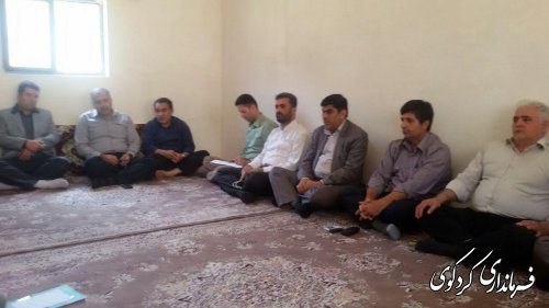 بازدید میدانی بخشدار مرکزی و مدیران دستگاههای اجرایی از سایت جدید روستای حاجی آباد کوهپایه