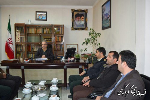 فرمانده نیروی انتظامی با مجتبی جمالی فرماندار کردکوی دیدارکرد