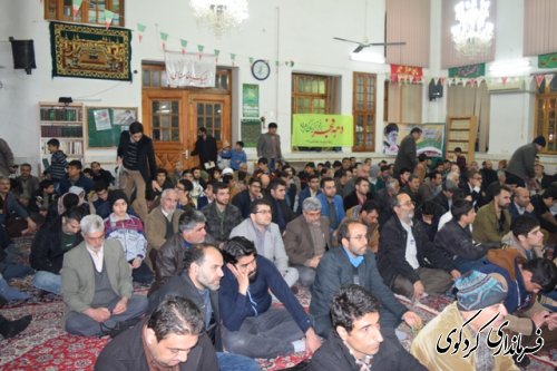 حضور فرماندار در جشن انقلاب مسجد جامع شهرکردکوی