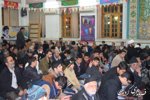 حضور فرماندار در جشن انقلاب مسجد جامع شهرکردکوی