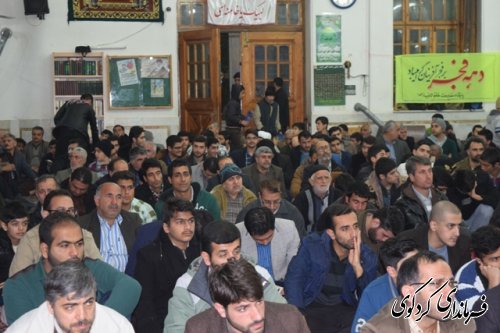 حضور فرماندار در جشن انقلاب مسجد جامع شهرکردکوی