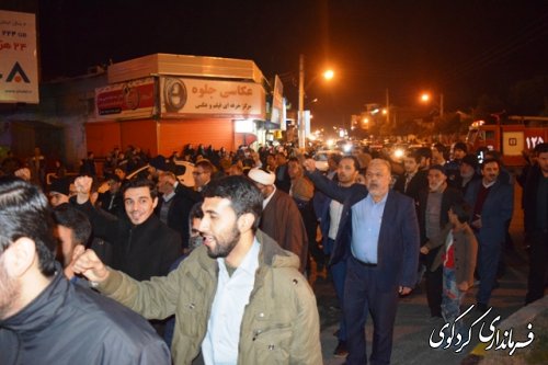 حضور فرماندار در جشن انقلاب مسجد جامع شهرکردکوی