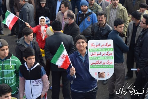 حضور معاون سیاسی امنیتی استاندار در راهپیمایی 22 بهمن کردکوی