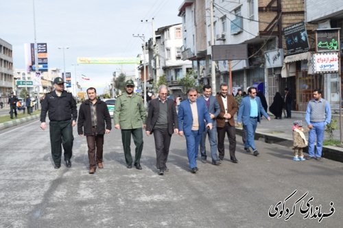 حضور معاون سیاسی امنیتی استاندار در راهپیمایی 22 بهمن کردکوی