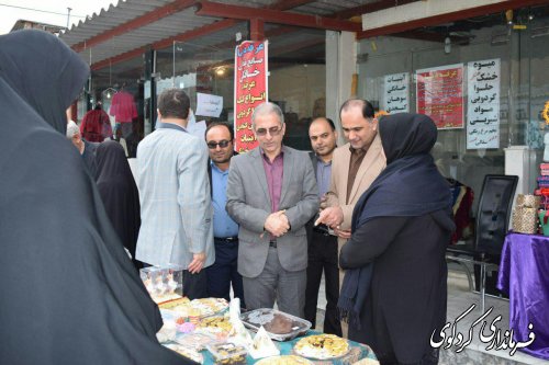 باحضور فرماندارکردکوی یازارچه موقت صنایع دستی و سوغاتی شهرستان در کردکوی افتتاح شد.