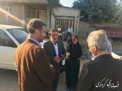 بازدیدجمالی فرماندارکردکوی ازعملیات اجرایی پروژه آسفالت روستای یساقی