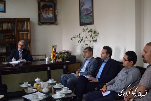 مدیرطرح وبرنامه امورآب استان با فرماندار کردکوی دیدارکردند