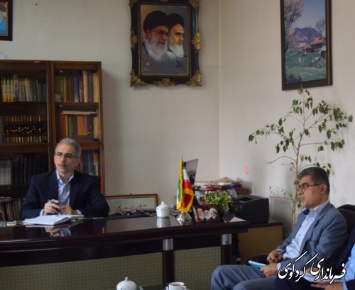 مدیرطرح وبرنامه امورآب استان با فرماندار کردکوی دیدارکردند