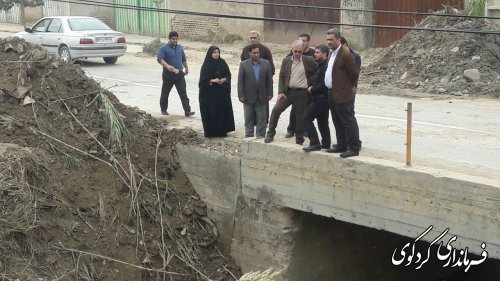  بازدید جمالی فرماندار بهمراه بخشدار و مسئول امور آب کردکوی از روستای مهترکلاته