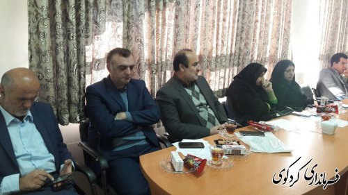 ششمین جلسه شورای آموزش و پرورش شهرستان کردکوی به ریاست جمالی فرماندارکردکوی