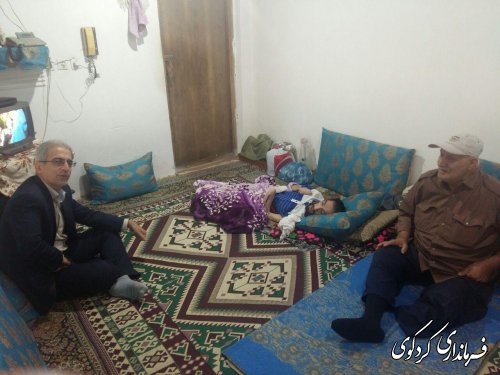  فرماندار کردکوی از خانواده معلولی  دیدارکرد
