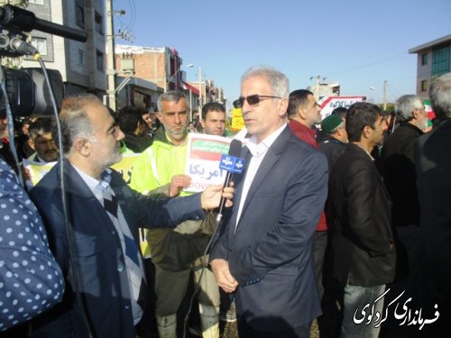 راهیپمایی باشکوه مردم کردکوی در حمایت از مکتب و ایران اسلامی