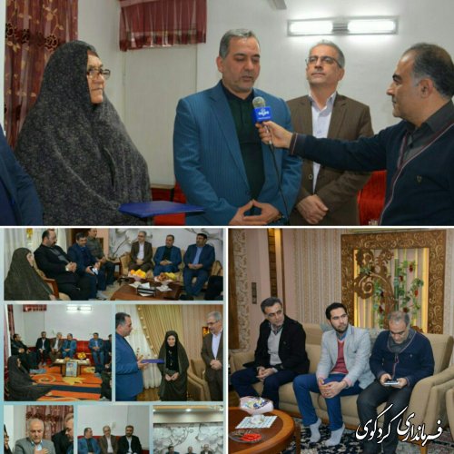 دیدار معاون استاندار و فرماندار با چند تن از خانواده معظم شهدای شهرکردکوی