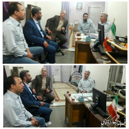 دیدار و بازدید فرماندار از آتش نشانی و ستاد اسکان نوروزی شهرستان کردکوی