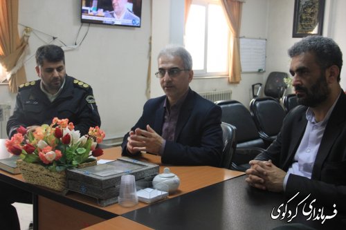 جمالی فرماندارکردکوی دردیدار نوروزی با مجموعه فرماندهی انتظامی شهرستان کردکوی 