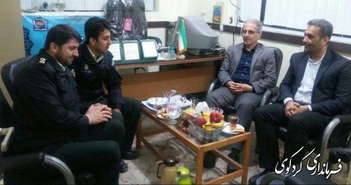 بازدید جمالی فرماندار کردکوی از پاسگاه نیروی انتظامی یساقی