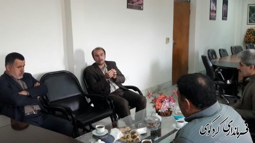 سجادی مدیرکل مدیریت بحران گلستان با ابراهیم قدمنان فرماندارکردکوی دیدار وگفتگو کرد