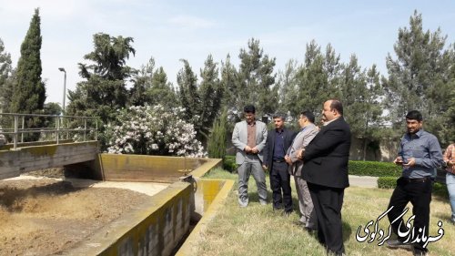 قدمنان فرماندار کردکوی باتفاق روسای امور آب و آب و فاضلاب شهری از تصفیه خانه فاضلاب شهرکردکوی بازدید کردند