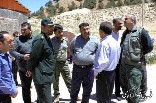 بازدیدمشترک فرماندار،بخشدار و چند تن از روسای ادارات و شورای بخش مرکزی کردکوی از مناطق کوهستانی