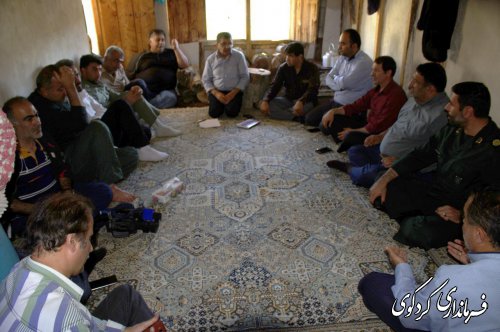 بازدیدمشترک فرماندار،بخشدار و چند تن از روسای ادارات و شورای بخش مرکزی کردکوی از مناطق کوهستانی