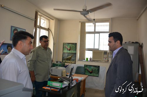 بازدید سرزده معاون سیاسی امنیتی فرمانداری کردکوی از اداره محیط زیست شهرستان