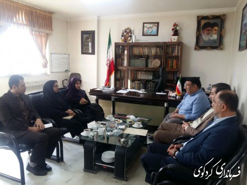 دیدار مدیرکل کانون پرورش فکری کودکان و نوجوانان استان با فرماندار کردکوی