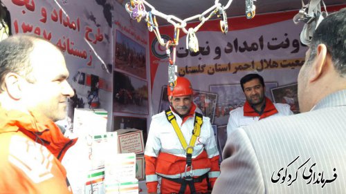 نمایشگاه توانمندیهای امداد و نجات هلال احمر شهرستان افتتاح شد