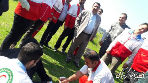 مانور امداد و نجات ویژه گردشگری غرب استان در کردکوی برگزاری شد