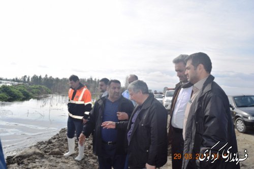 بازدید مهندس غراوی سرپرست استانداری گلستان از مناطق سیلزده کردکوی
