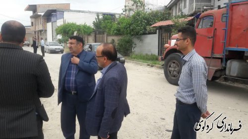 بازدیدمیدانی فرماندار از طرحهای عمرانی روستای یساقی کردکوی 