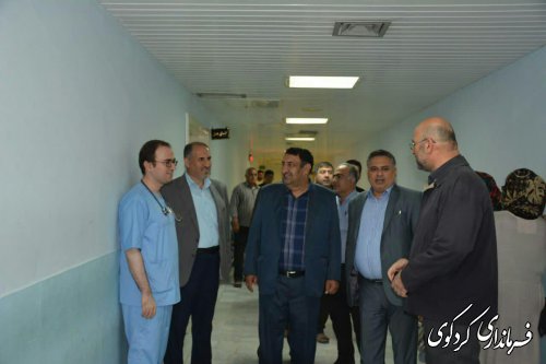 بازدید فرماندار با حضور خیرین شهرستان از مجموعه بیمارستان امیرالمومنین (ع) کردکوی