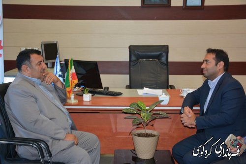 صبح امروز ابرهیم قدمنان فرماندار کردکوی با رئیس بانک صادرات شعبه کردکوی دیدار و گفتگو کرد .