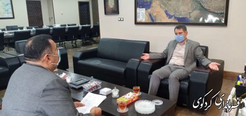  چهارمین نشست ابراهیم قدمنان  فرماندار کردکوی با رییس سازمان برنامه ریزی استان
