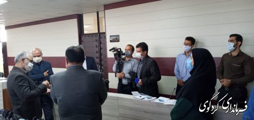 بازدید از دستگاه های هویت سنج توسط عضای هیات نظارت انتخابات استان به اتفاق فرماندار کردکوی