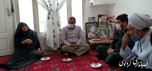 به مناسبت روز چهلمین روز ازهفته دفاع مقدس : دیدار از خانواده های جاویدالاثر شهرستان کردکوی