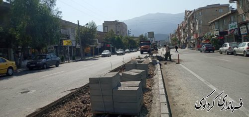 بازدید فرماندار کردکوی از اجرای طرح کنترل ترافیکی و ایجاد بلوار در خیابان جنگل