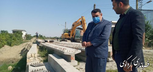 ابرهیم قدمنان فرماندار کردکوی و رئیس شورای ترافیک شهرستان از اجرای طرح کنترل ترافیکی در خیابان جنگل و احداث پل غازی محله پل  بازدید کرد.