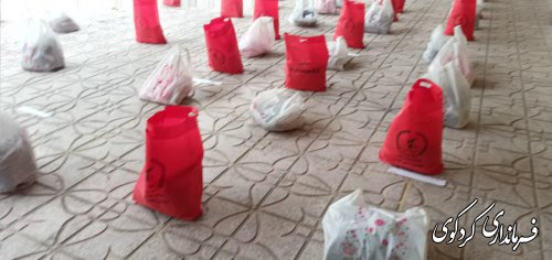 رزمایش کمک مومنانه به همت بسیج دانش آموزی در قالب ۳۰۰ بسته حمایتی  درکردکوی