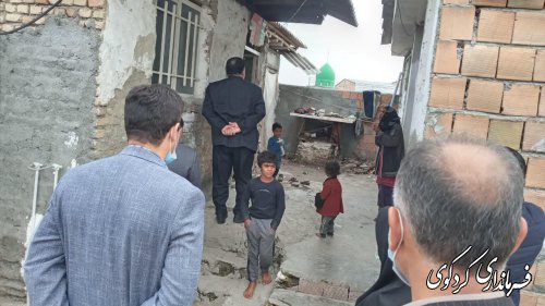 از دو خانواده محروم شهر کردکوی بازدید میدانی بعمل اوردند.