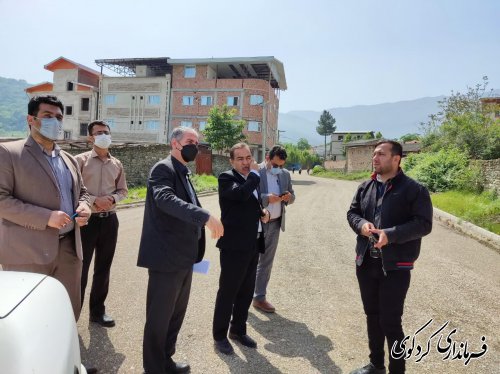 بازدید فرماندار کردکوی از اجرای فاز ۳ طرح هادی روستاهای بالاجاده و چهارده 
