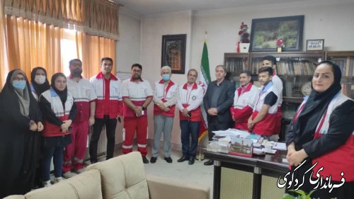 مدیر و کارکنان جمعیت هلال احمر کردکوی با فرماندار دیدار کردند.